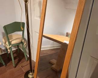 72. Mirror w/ Wood Easel Frame (15" x 60")