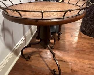 76. Metal Accent Table w/ Apron (22" x 22"h)