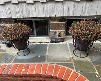 127. Pair of Metal Urns