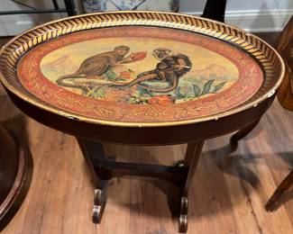 82. Painted Monkey Accent Table (20" x 13" x 24") (as is)