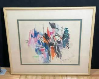 Artist Signed Mixed Media Painting