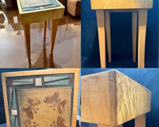 Hand Made Pegged Tiled Top Side Table