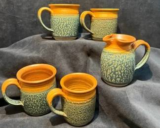 Signed Royce Yoder Art Pottery Mugs More