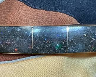 Black Opal Bracelet Set in 14k Gold