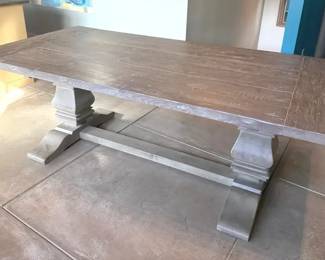 Pottery Barn, Salvaged Wood Trestle Extention Dinning Table