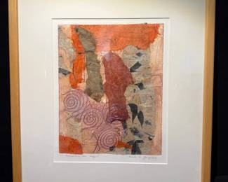 Signed Linda Dubin Garfield Paper Mixed Media Collage, Remember The Days