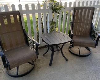 outdoor chairs and table