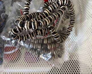 Small sample of glass beads for stringing