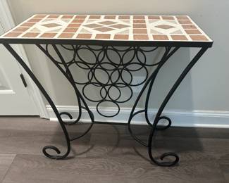 Console table/wine holder: 28" wide x 12" deep x 30" tall