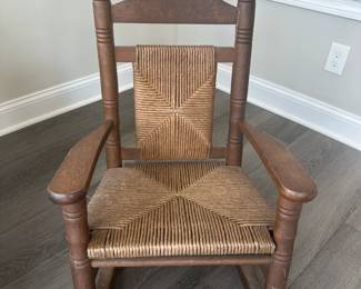 Child's rocker: overall height 30", seat height 12"