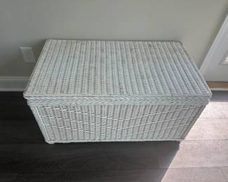 Wicker trunk/coffee table: 35" long x 19" tall x 19" deep