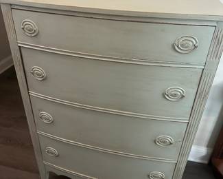 Sage Green 4 Drawer Chest: 34" wide x 46" tall x 19" deep