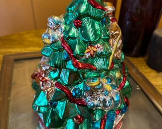 Christmas tree cookie jar