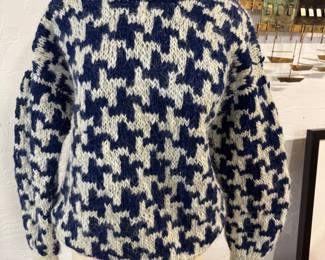 Funky Fun Hand Spun And Hand Knit Long Hair Wool Sweater From Ecuador