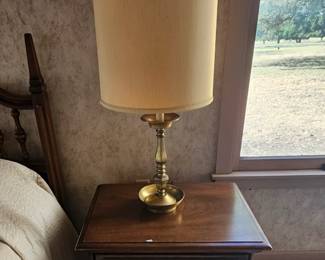 nightstand with lamp, both pairs