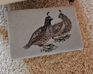embroidered stool