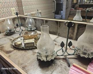 Retro candelabras , pair