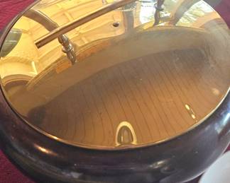 Mid-century bowl with golden lid