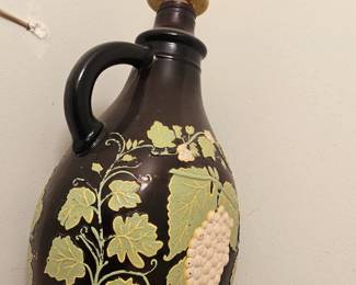hand painted jug with stopper