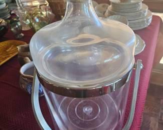 Large icebicket with liquor bottle as lid, Mid-century 