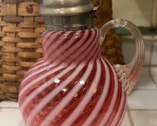 Fenton Glass Syrup Container ~ $50