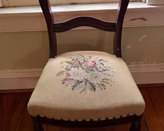 Pair Of Needlepoint Chairs~ $75 Each