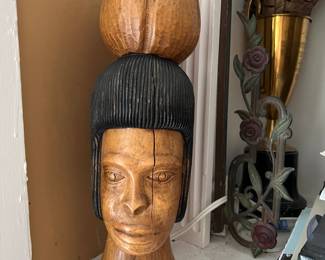 Carved Wooden Tribal Woman~ $35.00