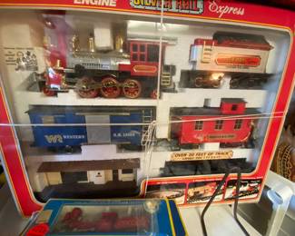 ONE OF SEVERAL TRAIN SETS, & INDIVIDUAL TRAIN PARTS