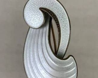 Vintage Norway Finn Jensen Brooch Enamel on Sterling Pin 925