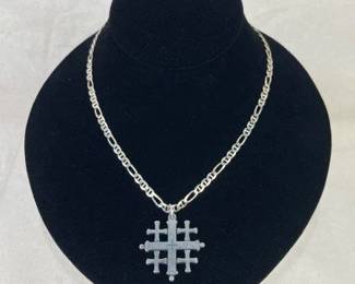 James Avery Jerusalem Cross, Sterling Chain