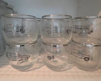 1967 Chevrolet Dealership Promotional Roly Poly Glasses - 18 pcs