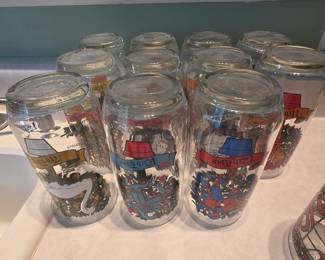 Pizza Hut Pepsi 12 days of Christmas glasses