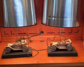 Vintage auto car lamps