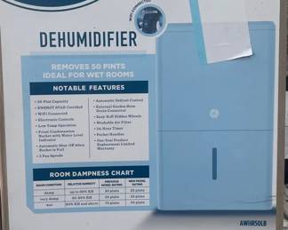 GE New Dehumidifier Wi-Fi Connected * AWHR50LB