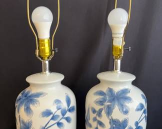 Blue and White Ceramic Table Lamps