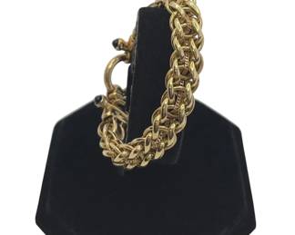 Stunning! Heavy14K Yellow Gold Chunky Chain Link Bracelet * 6-6.5” Length * 23.86g