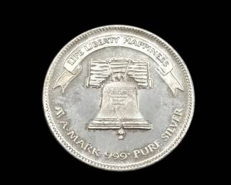 .999 Fine Silver 1984 Liberty Coin * 1Troy Ounce * A - Mark