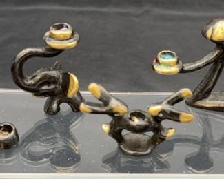 MCM Walter Bosse Vintage Taper Candle Holders * Handmade In AUSTRIA