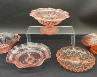 Truly Lovely Collection Of Vintage Pink Depression Glass