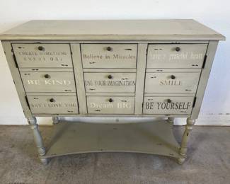Shabby Chic Looking Power Words Conversation Console