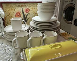 Yellow Le Creuset  13" long cast iron terrine loaf pan - France - Enamel