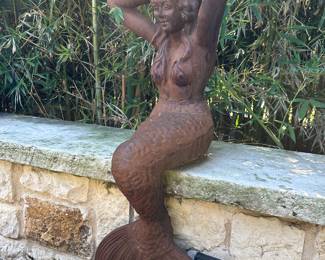 Cast iron mermaid