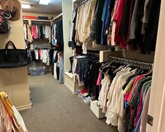 Primary Closet FULL of women's clothing, shoes, accessories and MORE!