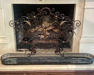 Fireplace screen and gas logs for sale!