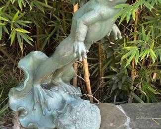 Resin Frog  Water Spout Sculpture - we have 2!