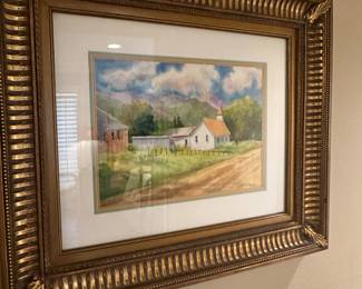 Cecy Turner signed watercolor - DALLAS artist!