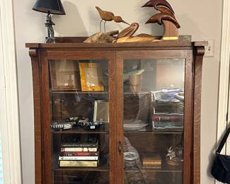 Vintage cabinet with glass doors