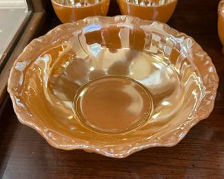 Gold Peach vintage bowl
