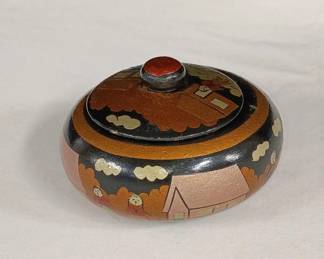 Wood Trinket Dish with Lid