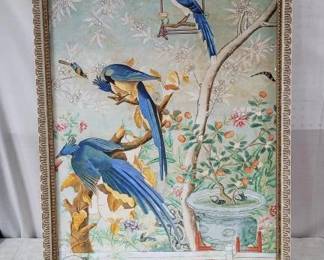 Large Framed Bird Print